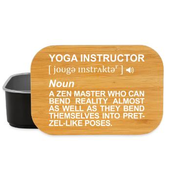 Yogalehrer Definition - Lunch Box - Schwarz - Vorne
