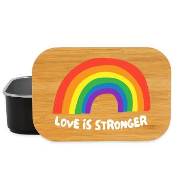 Love is stronger. LGBT - Lunch Box - black - Front