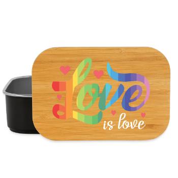 Mois de la fierté LGBT - Love is Love - Boîte à goûter - noir - Devant