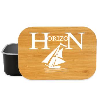 Weißes Boot und Horizont - Lunch Box - Schwarz - Vorne