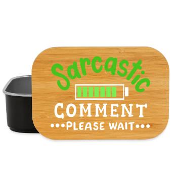 sarkastisch lustig Sarkasmus - Lunch Box - Schwarz - Vorne