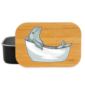 Dolphin Bathing Bathtub - Lunch Box - black - Front