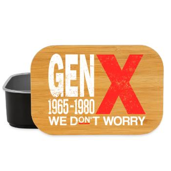 Génération X – Vieille école et fière - Boîte à goûter - noir - Devant