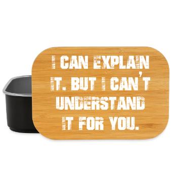 I can explain it but I can't understand it for you - Lunch Box - Schwarz - Vorne