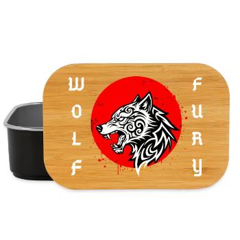 Wolf Fury Tribal Wolf: Powerful, impactful design - Lunch Box - black - Front