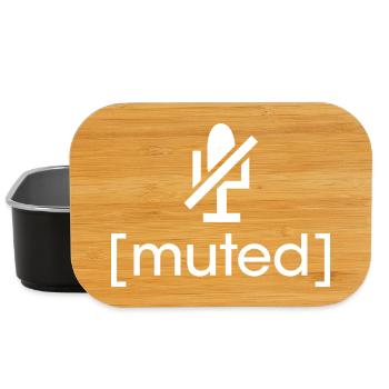 muted gamer - streamer gaming icon - Lunch Box - black - Front