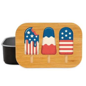 Cream Lover Independence Day 4th of July - Lunch Box - black - Front