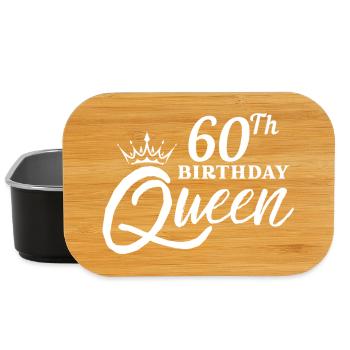 Königin zum 60. Geburtstag - Lunch Box - Schwarz - Vorne
