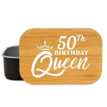 50th birthday queen - Lunch Box - black - Front
