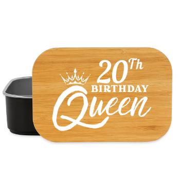 20th Birthday Queen  - Lunch Box - black - Front