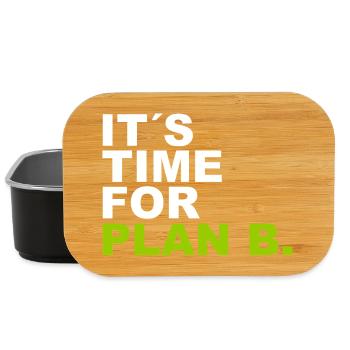 It´s Time for Plan B. - Lunch Box - Schwarz - Vorne