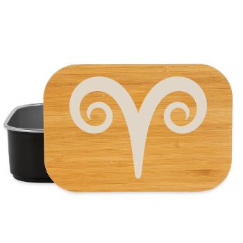 Widder Sternzeichen Symbol Aries Horoskop Widder - Lunch Box - Schwarz - Vorne