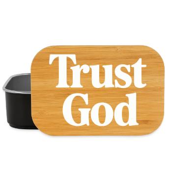 Trust God Jesus Christians Faith - Lunch Box - black - Front