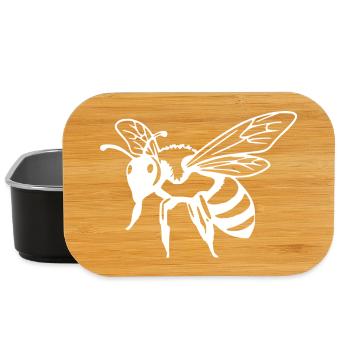 Bee white white bee - Lunch Box - black - Front