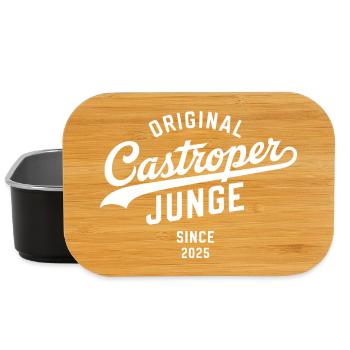 Echter Castroper Hoodie Shirt Tasse Strampler - Lunch Box - Schwarz - Vorne