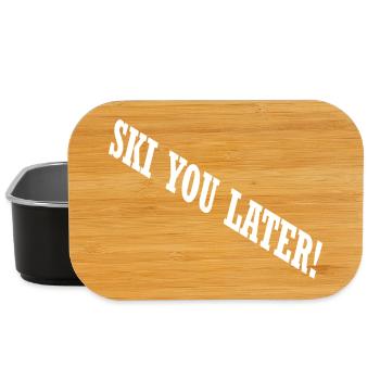 SKI YOU LATER – Funny ski saying - Lunch Box - black - Front