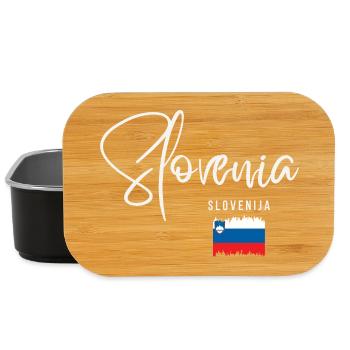 Made in Slovenia, slowenischer Stolz - Lunch Box - Schwarz - Vorne