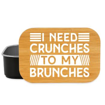 Powerlifting Bodybuilder I Need Crunches Gym - Lunch Box - black - Front
