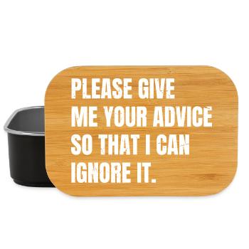 please give me your advice so that I can Ignore - Lunch Box - Schwarz - Vorne