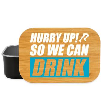 So we can drink funny running jogging runner - Lunch Box - black - Front