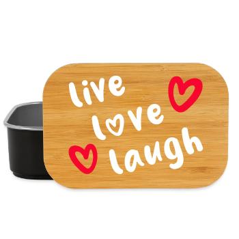 LIVE LOVE LAUGH - Positive Vibes - Lunch Box - black - Front
