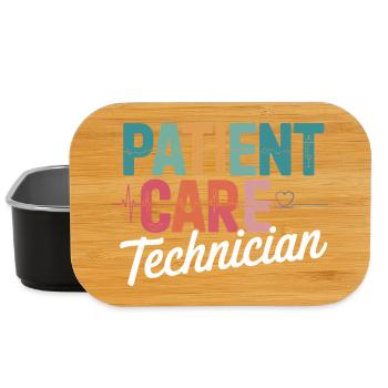Conception de technicien en soins aux patients - Boîte à goûter - noir - Devant