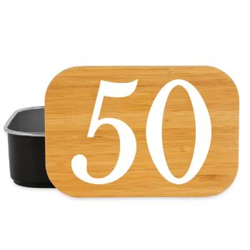 50. 50 YEARS. 50th ANNIVERSARY. 50 YEARS ANNIVERSARY. - Lunch Box - black - Front