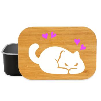 Amour des chats - Boîte à goûter - noir - Devant