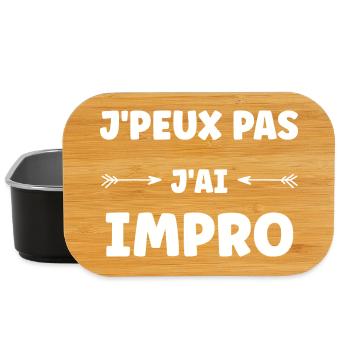 Ich kann nicht. Ich improvisiere. - Lunch Box - Schwarz - Vorne