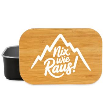 Let's get out: Where freedom begins in the mountains - Lunch Box - black - Front