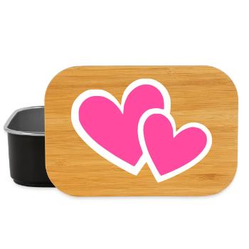 Valentinstag Pink Heart, Valentinstag - Lunch Box - Schwarz - Vorne