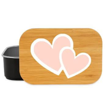 Valentinstag Pink Heart, Valentinstag - Lunch Box - Schwarz - Vorne