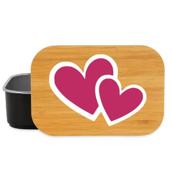Valentine's Day Heart Red Valentine's Day Gift - Lunch Box - black - Front