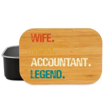 Wife Mother Accountant Legend - Lunch Box - black - Front