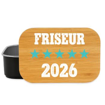 Coiffeur 2026 Apprentissage Maître Formant Coiffeur - Boîte à goûter - noir - Devant