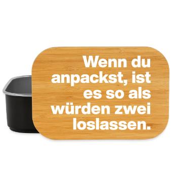 WHEN YOU GET DOWN TO BUSINESS, IT'S LIKE THIS... LAZY AND STUPID - Lunch Box - black - Front