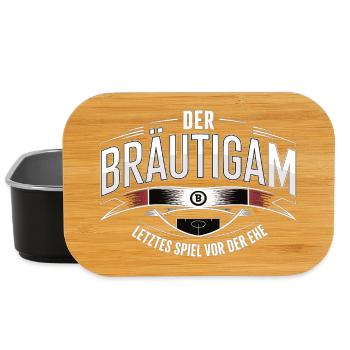 Groom Last game before marriage Bachelor party - Lunch Box - black - Front