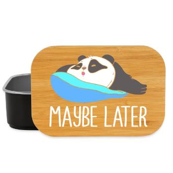 lazy procrastination lazy laziness - Lunch Box - black - Front