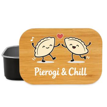Pierogi & Chill: Funny Dancing Pierogies Polska - Lunch Box - black - Front