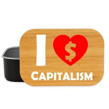 J’adore le capitalisme Heart Dollar - Boîte à goûter - noir - Devant