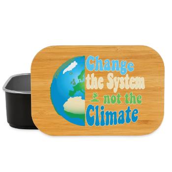 Change the system, not the climate - Lunch Box - Schwarz - Vorne