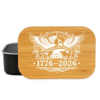 Amerika 250 Jahre 1776–2026 Vintage Patriotic Eagl - Lunch Box - Schwarz - Vorne