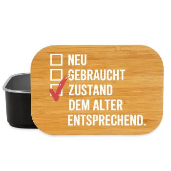 Zustand Dem Alter Entsprechend Oldtimer Geburtstag - Lunch Box - Schwarz - Vorne