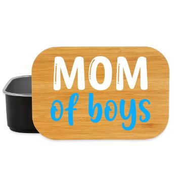 Mom of Boys - Best Mom - Mothers Day - Lunch Box - black - Front