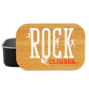 Rock Climber Lettering Climber Design - Lunch Box - black - Front