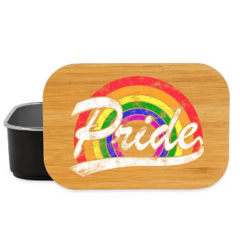 Drapeau arc-en-ciel LGBT de la Fierté Gay - Boîte à goûter - noir - Devant