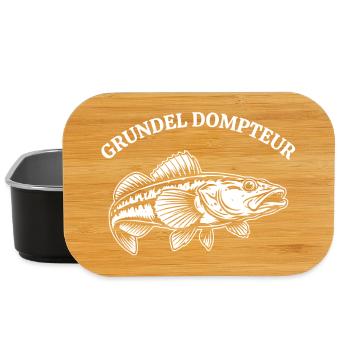 Grundel Dompteur Fischmotiv - Lunch Box - Schwarz - Vorne