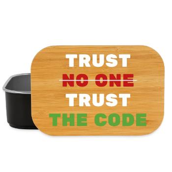 Trust The Code - Streetwear Tech Minimaliste - Boîte à goûter - noir - Devant