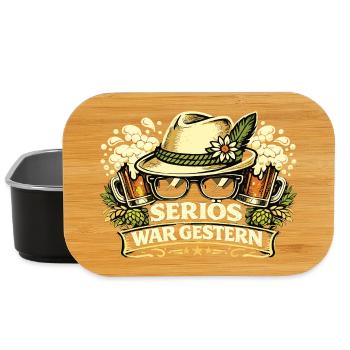 Trachtenshirts_-_Serioes_war_gestern - Lunch Box - Schwarz - Vorne