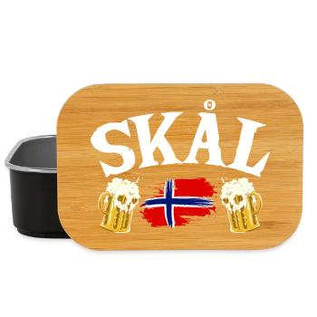 Norway Vacation Norge Fjords Travel Scandinavian - Lunch Box - black - Front